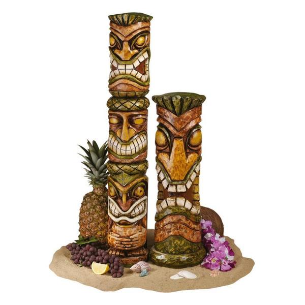 Design Toscano Aloha Hawaii Tiki Sculpture: Set of two CS922670